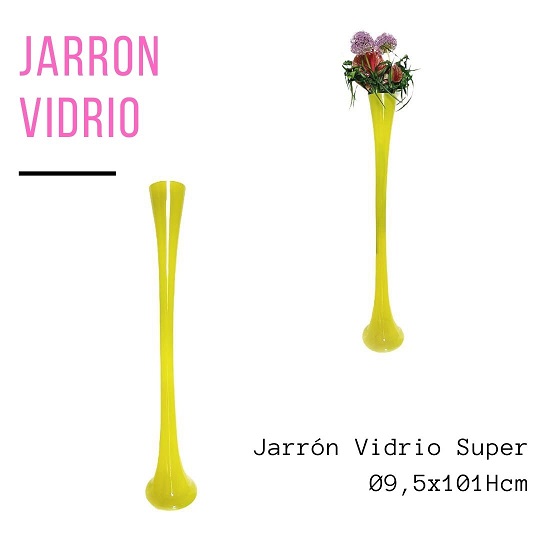 Jarron Vidrio Super Ø9,5x101Hcm