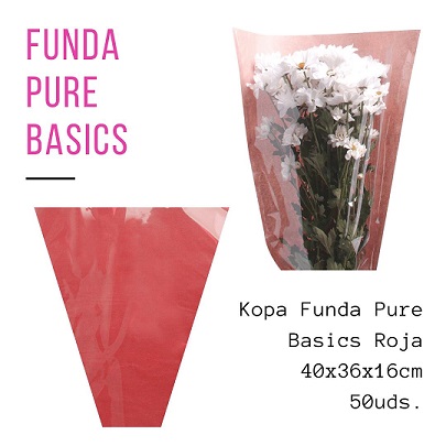 Funda Pure Basics Rojo 36Ax40Hcm (x50uds)