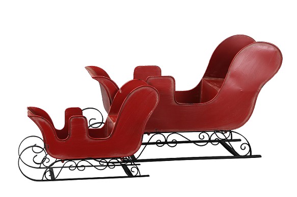 Trineo Santa Rojo (Set 2uds)