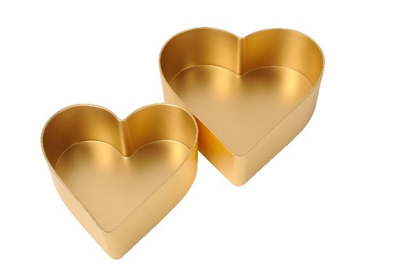 Corazon Plastico Must Oro (Set 2uds)
