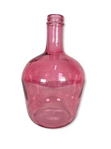 Damajuana Vidrio Rosa 19x30Hcm