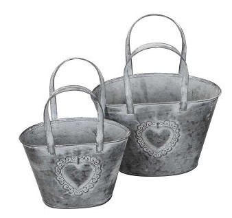 Bolso Metal Corazon (Set 2uds)