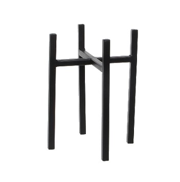 Soporte Maceta Metal Negro 16.5x25Hcm