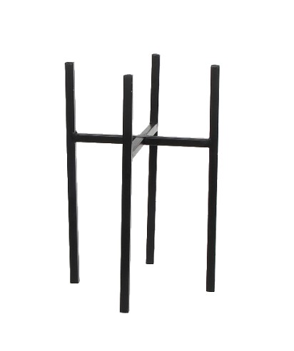 Soporte Maceta Metal Negro 14x25Hcm