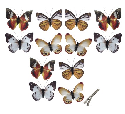 Clip Mariposa 10,5x7Hcm (x12uds)