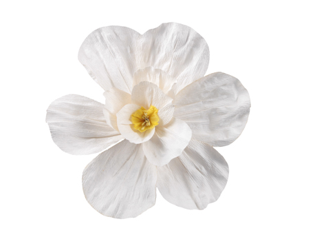 Flor de Papel Blanca 38cm