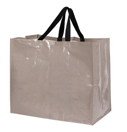 Bolsa Plastico Gris Con Asa Negra 40Ax60Lx55Hcm