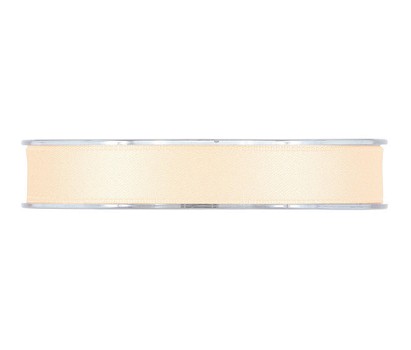 Cinta Saten Doble Mate Crema 15mmx15m