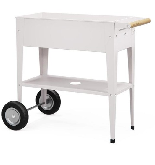 Carrito Urban Garden Blanco 35x75x80Hcm
