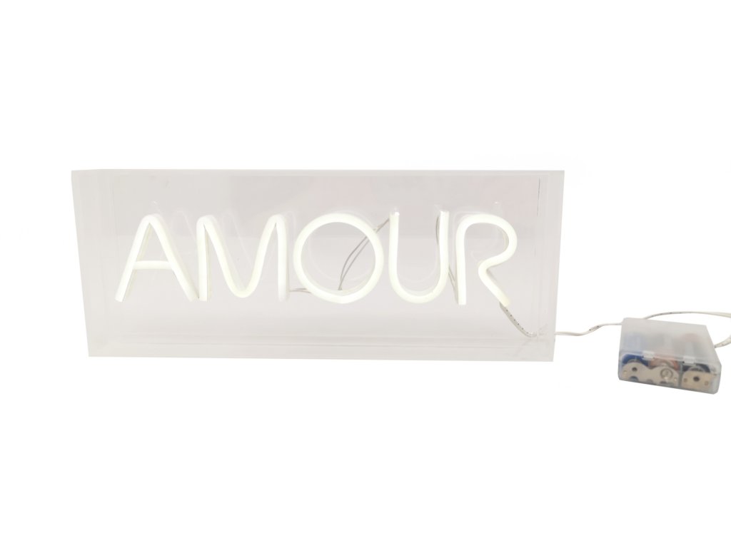 Cartel Amour Led Blanca 4.7Ax30Lx12Hcm