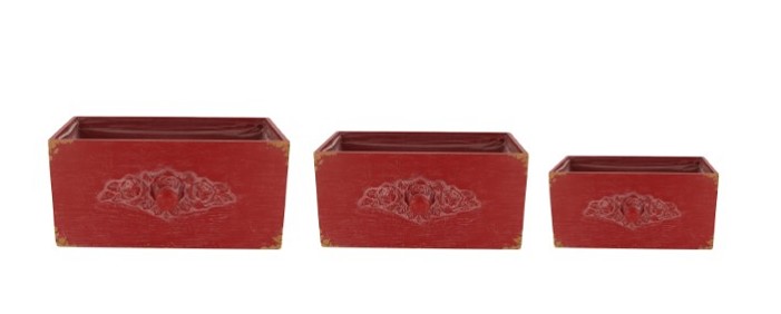 Cajon Oneida Rojo (Set 3uds)