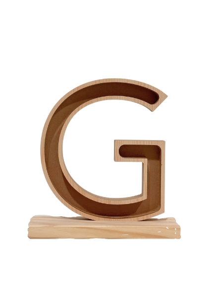 Letra G Premium con Peana 23x24.5Hcm