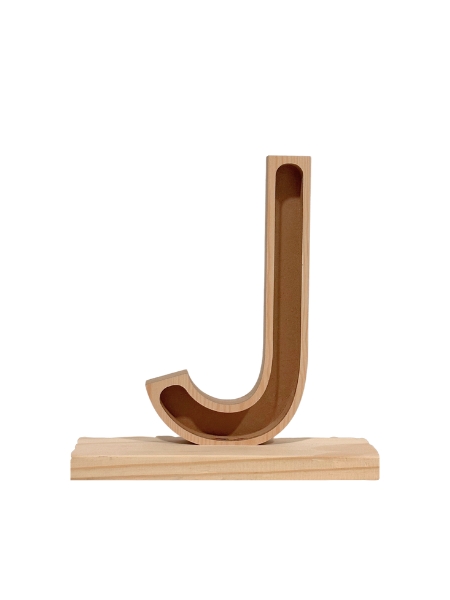 Letra J Premium con Peana 23x24.5Hcm