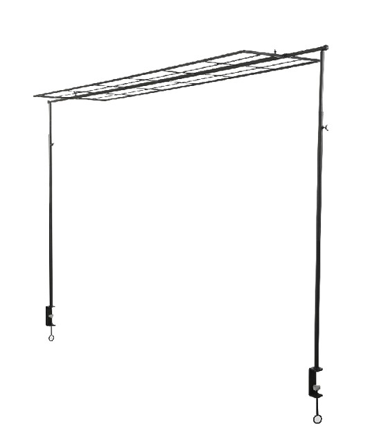 Estructura Centro Mesa Rejilla Negro 39.5x250x181Hcm