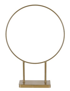 Aro Base Metal Oro 28x8x38.5Hcm