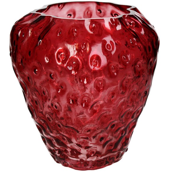 Jarron Fresa Cristal 18.5x19x20Hcm