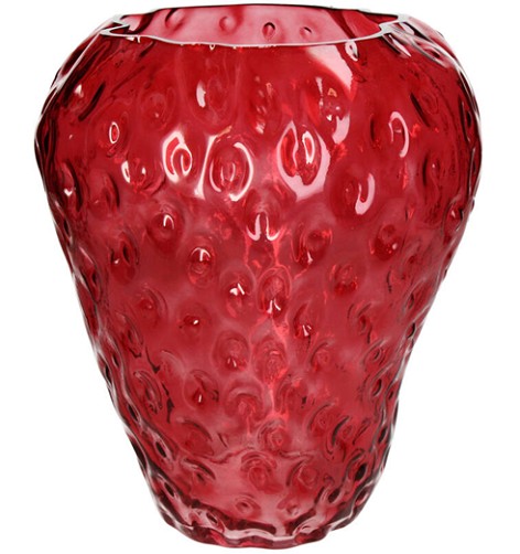 Jarron Fresa Cristal 21.5x21.5x26Hcm