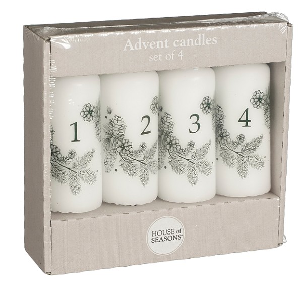 Vela Adviento 4x10Hcm "T4"