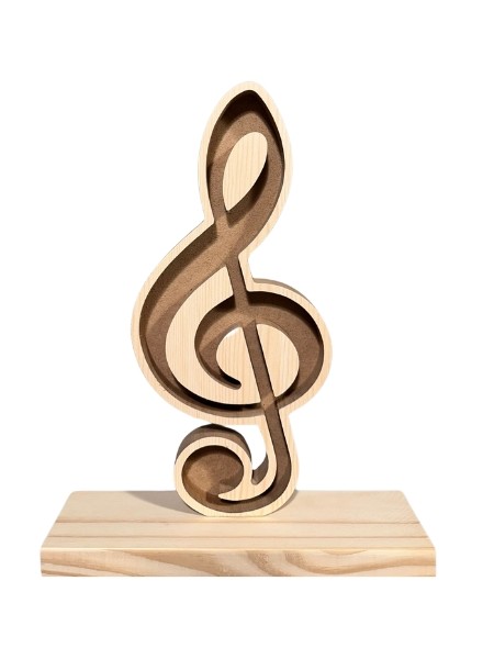 Clave de Sol con Peana 15x31Hcm