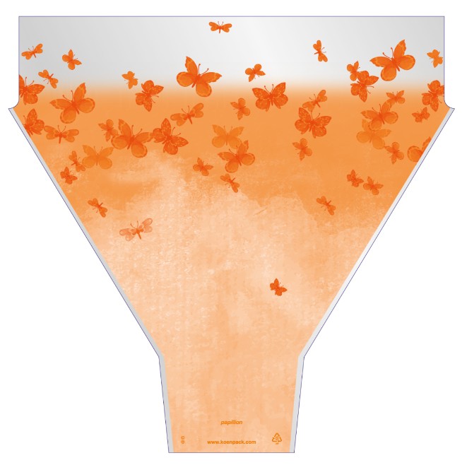 Funda Papillon Naranja 44x50Hcm (x50uds)