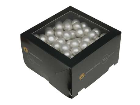 Bola Cristal Blanco Perlado con Alambre 25mm "T144"