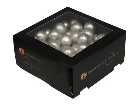 Bola Cristal Blanco Perlado con Alambre 30mm "T72"