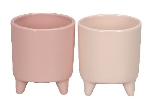Maceta Ceramica Pies Rosa 8,5x9Hcm "T2"
