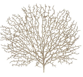 Hoja de Coral Purpurina Champagne 35x45Hcm "T6"