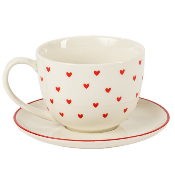 Taza Hearts Blanca �10x8Hcm "T6"