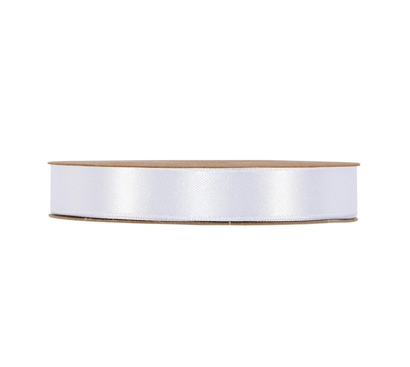 Cinta Saten Doble Blanca 15mmx50m