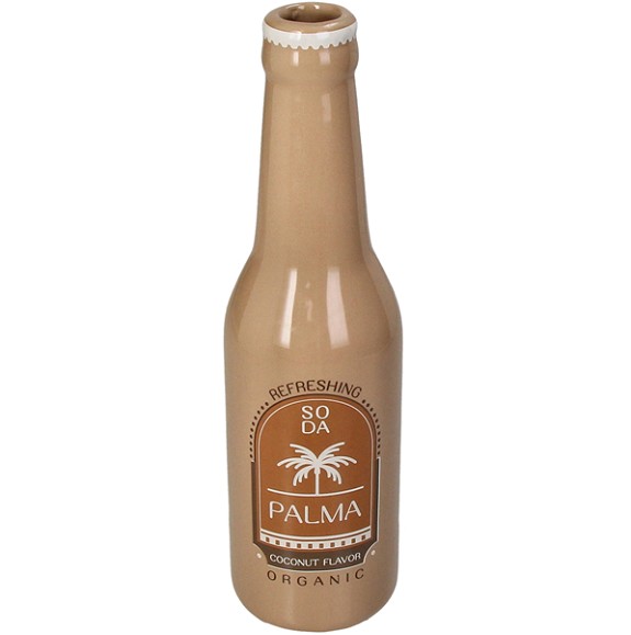 Jarron Botella Soda Taupe 6.5x24Hcm