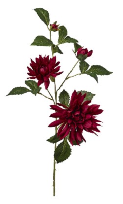 Rama Artificial Dalia Roja 80cm