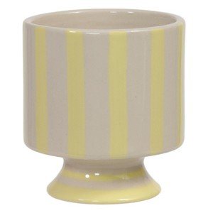 Cubremaceta Striped Amarilla �12.5x16Hcm