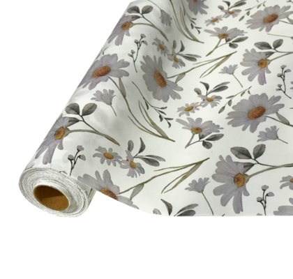 Bobina Papel Impermeable Margaritas 80x40m