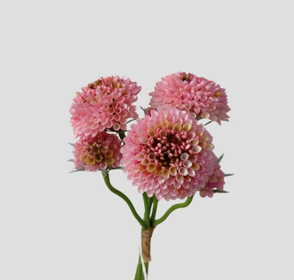 Dalia Ball Artificial Rosa (3 Tallos) 34Hcm