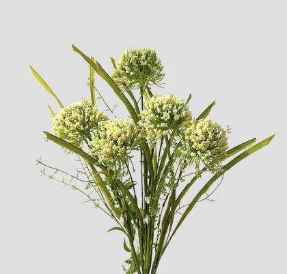 Ramo Allium Artificial Blanco 53cm