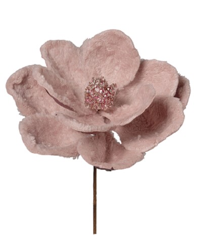 Magnolia Velvet Artificial Rosa 25cm