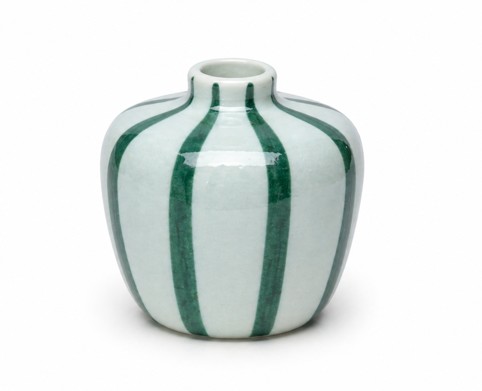 Jarron Stripped Verde �7.5x7.5Hcm