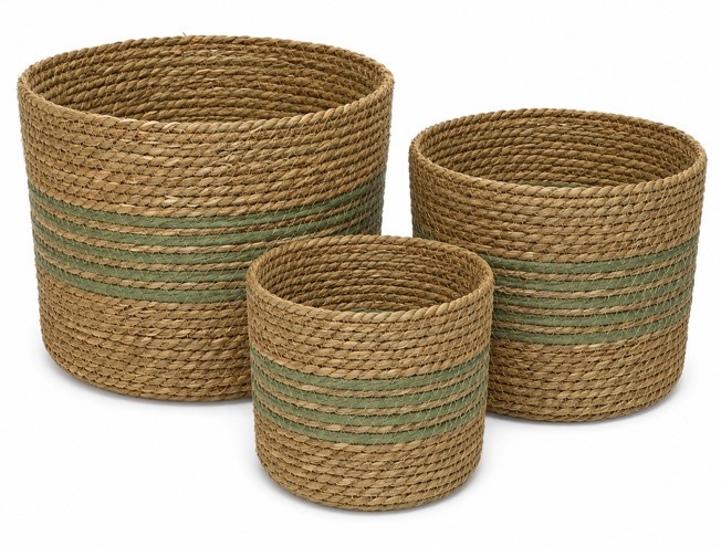 Cesta Maia Verde (Set 3uds)