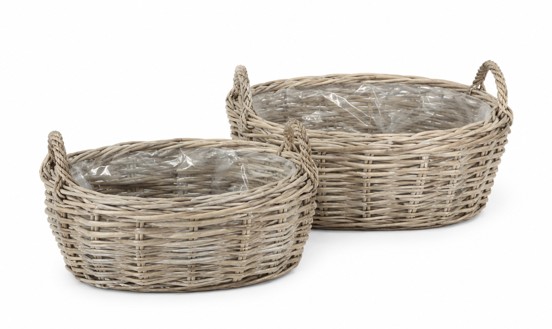 Cesta Ovale Natural (Set 2uds)