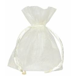Bolsa Organza Crema 17Ax24Hcm (x10uds)
