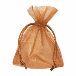 Bolsa Organza Marron 17Ax24Hcm (x10uds)