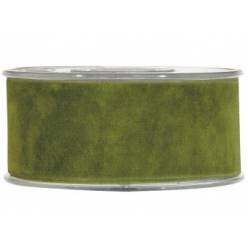 Cinta Doble Velvet Verde Musgo 40mmx7m