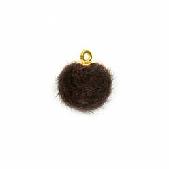 Mini Pompon 15mm Marron (x12uds)