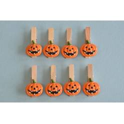 Pinza Calabaza Halloween 5cm (x8uds)