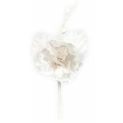 Flor Pequea de Encaje Blanca 5x12Hcm (x12uds)