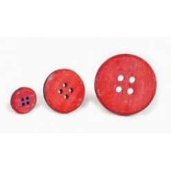 Botones Madera 3 Tamaos 3-5-7cm Rojo (x30uds)