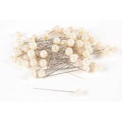 Alfileres Cabeza Perla Champan 6mmx65Lmm (x100uds)