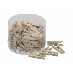 Pinzas Madera Natural 3cm (x72uds)