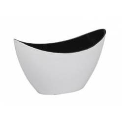 Base Plastico Must Blanco Metalizado 10x24x14Hcm